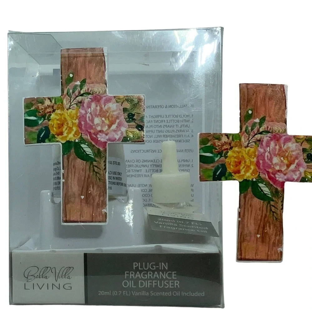 Bella Villa Oil Fragrance Warmer Spiritual Religious Cross Spring Easter Plug In